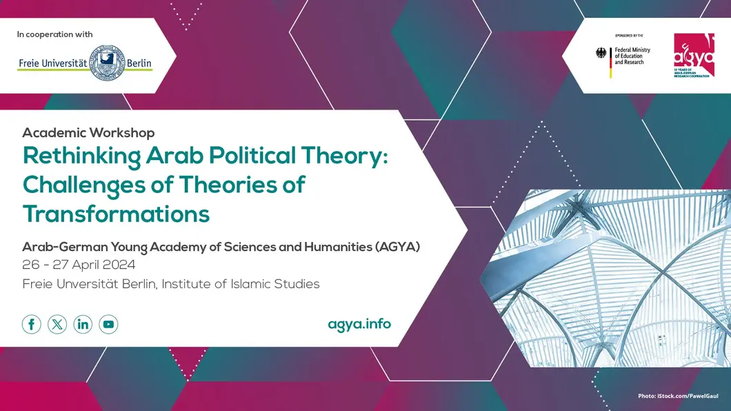 Key Visual for AGYA Workshop Rethinking Arab Political Theory